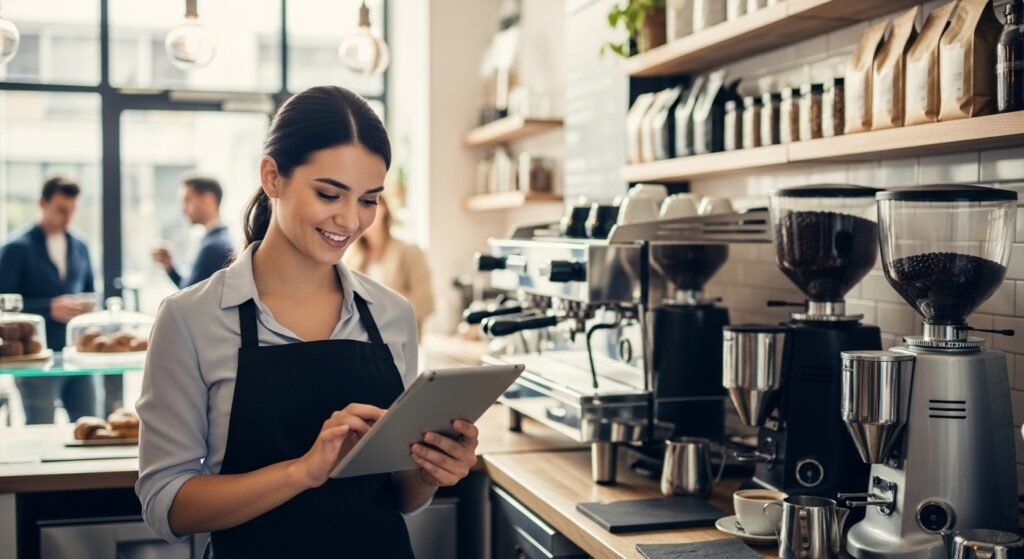 Empreendedora usa crédito para negócio, mostrando a diferença de dívida boa e dívida ruim.