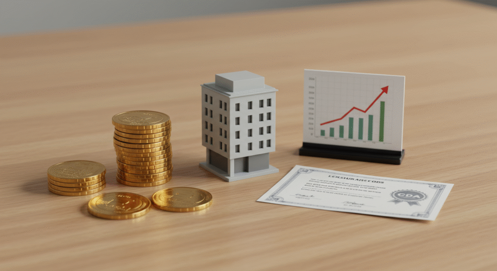 Ilustração de opções de investimentos para iniciantes