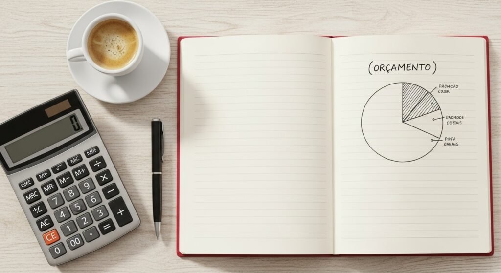 Imagem de um caderno de planejamento financeiro, simbolizando a organização necessária após limpar o nome no Serasa.