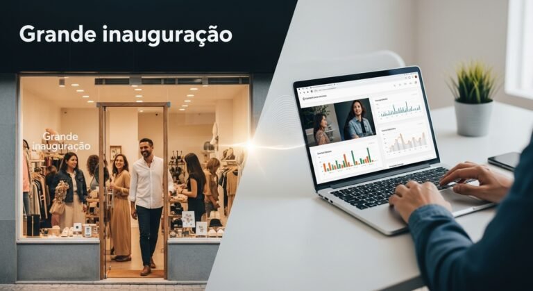 Loja física e análise digital.